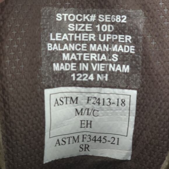 Justin Original Workboots 10 D Pulley 8 In Electrical Hazard Steel Toe Work main image 3